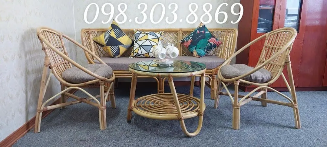 Mua bộ ghế Sofa mây cho phòng khách cơ quan mấy năm mà đến giờ vẫn đẹp lại không lỗi mốt