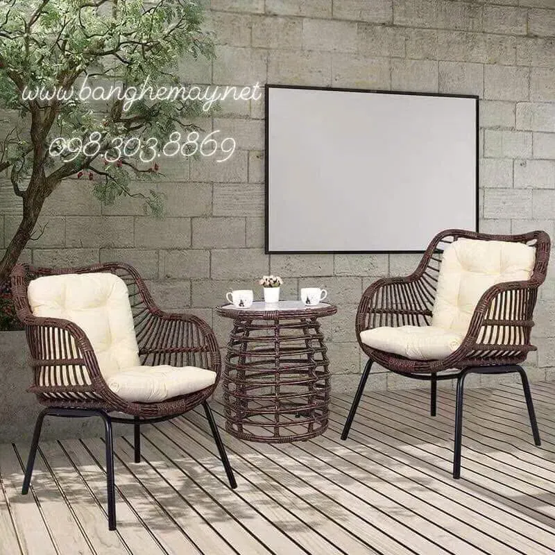 Hình ảnh Bộ ghế cafe quây Nanto CF011