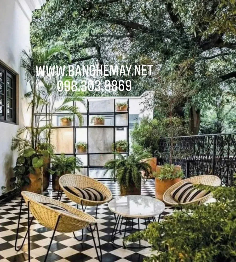 Hình ảnh Bộ ghế Cafe chảo CF014
