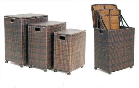 Hình ảnh Giỏ mây nhựa có bánh xe hàng đặc biệt GM02