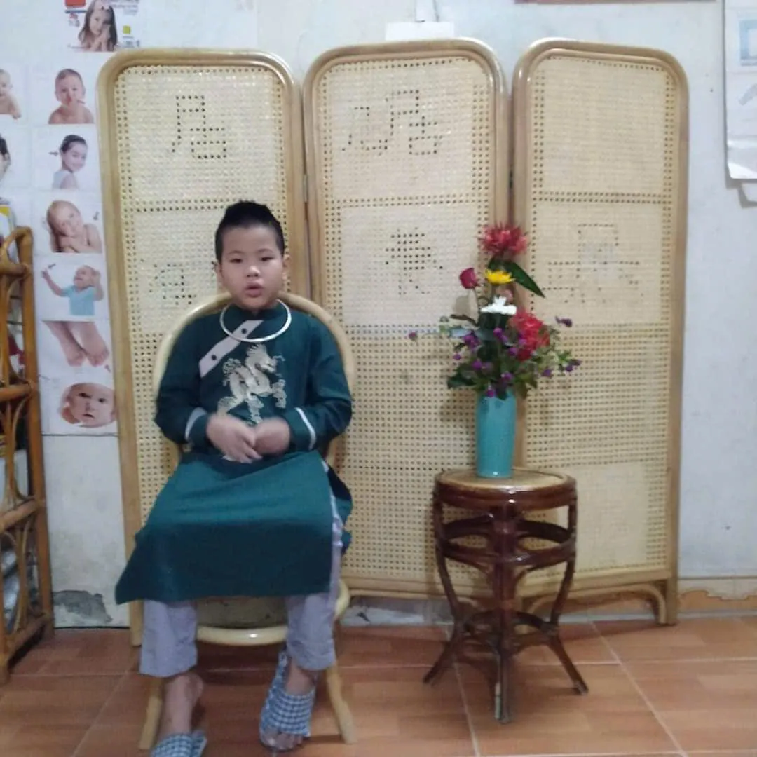 Bình phong mây tre đan BP05