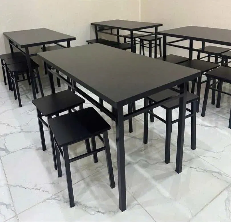 Bộ ghế nhà hàng 4 ghế đôn bàn gỗ BGA 08