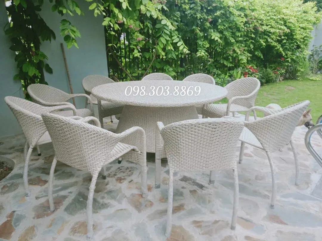 Bộ ghế sân vườn mây nhựa cao cấp GSV 022