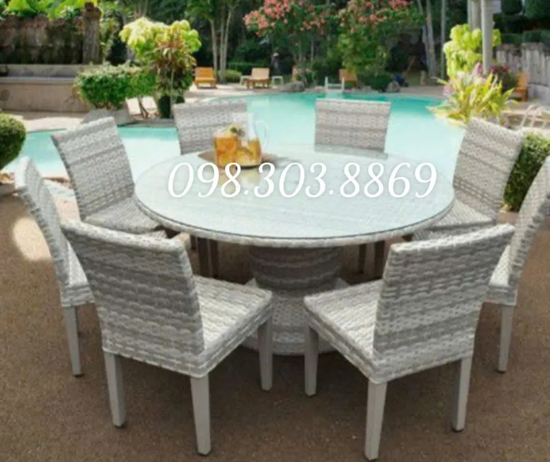 Bộ ghế sân vườn nhựa giả mây cao cấp GSV 011